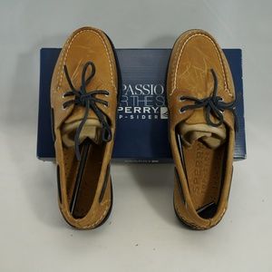 New Men’s Sperry Top Sider Leather Brown LANYARO